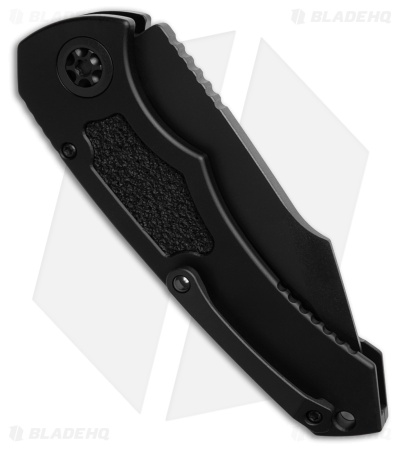 Heretic Knives Pariah MagnaCut Auto Knife Black Alum + Grip Inserts (3.9" Black)