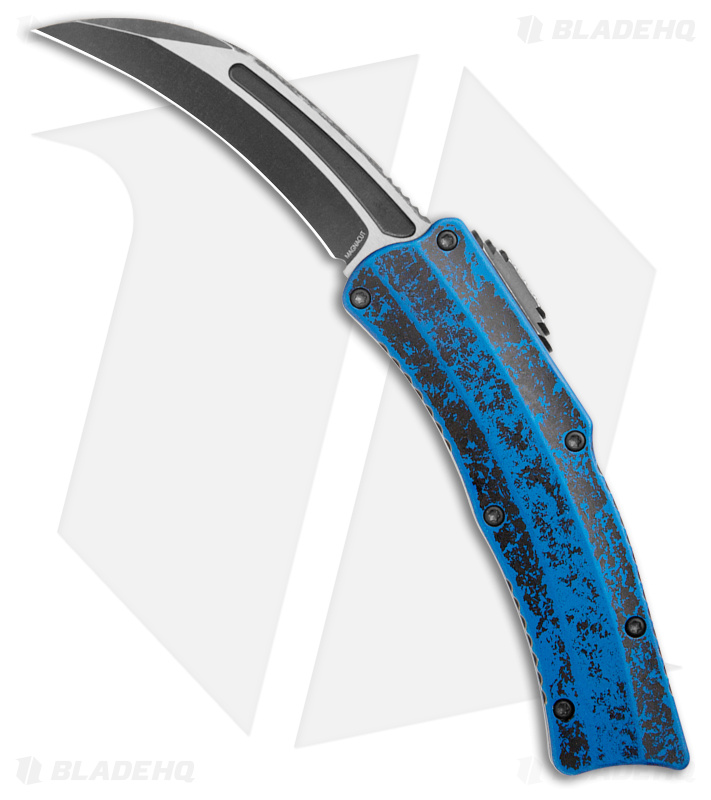 Heretic Knives ROC D/A OTF Automatic Knife Breakthrough Blue Al (3" Two-Tone)