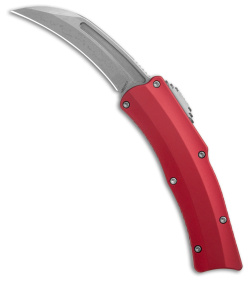 Heretic Knives ROC D/A OTF Automatic Knife Red Aluminum (3" SW) 