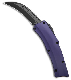 Heretic Knives ROC MagnaCut D/A OTF Auto Knife Purple Aluminum (3" Black)