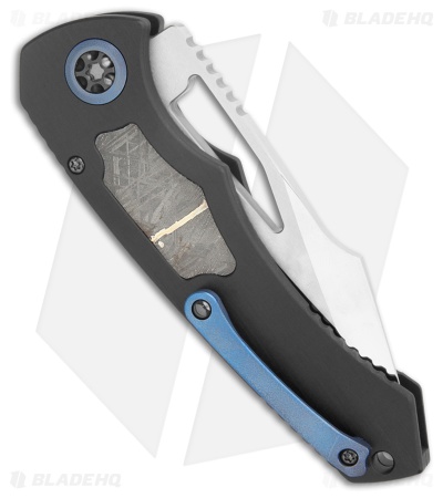 Heretic Knives Pariah Button Lock Knife Black Aluminum (3.8" Mirror)