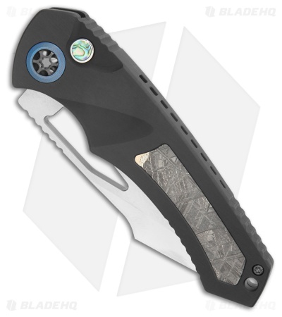 Heretic Knives Pariah Button Lock Knife Black Aluminum (3.8" Mirror)