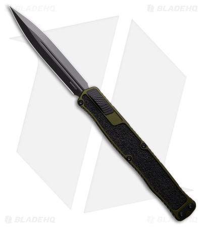 Heretic Cleric II Dagger OTF Auto Knife OD Green Aluminum/Rubber (4.25" DLC)