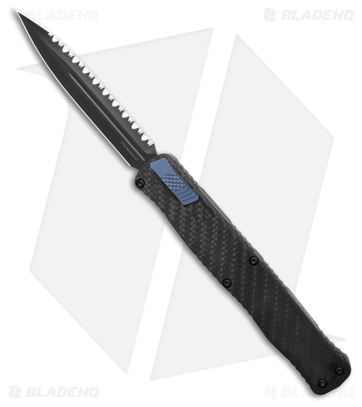 Heretic Cleric II Dagger OTF Automatic Knife Carbon Fiber (4.1" DLC Serr)