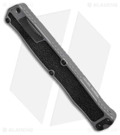 Heretic Cleric II OTF Auto Knife Gray Aluminum/Rubber (4.25" DLC Full Serr)