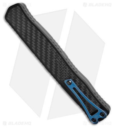 Heretic Cleric II Tanto OTF Automatic Knife W/CF Inlay  (4.2"  Serrated SW)
