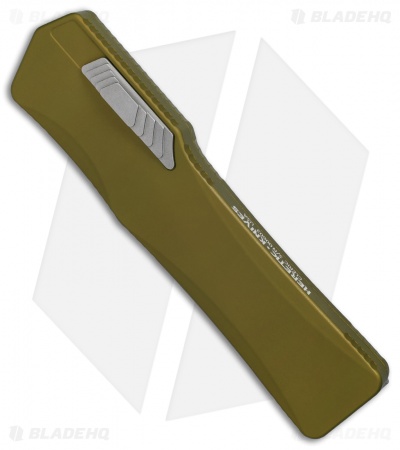Heretic Knives Cleric Clip Point OTF Automatic Knife Green (3.5" Stonewash)