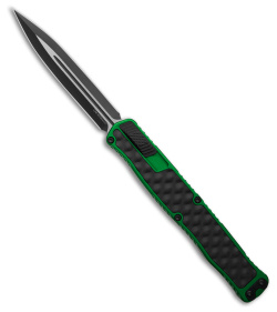 Heretic Knives Cleric II D/E Automatic Knife Green/Black (4.2" Two-Tone) 