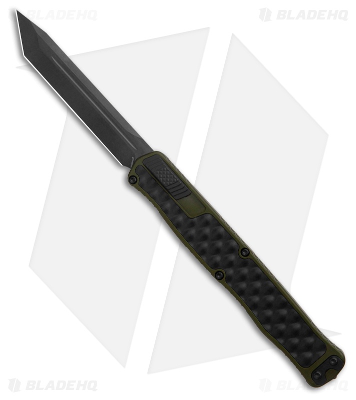 Heretic Knives Cleric II T/E OTF Knife OD Green/Black Bubble Inlay (4.2" DLC)