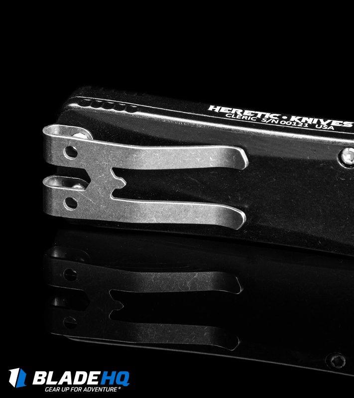 Heretic Knives Cleric Tanto OTF Automatic Knife Black DLC (3.5" Black)