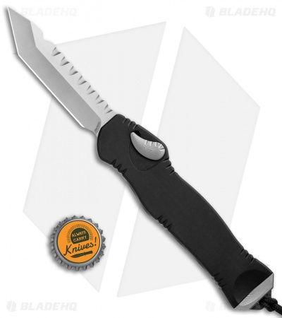 Heretic Knives Hydra OTF Automatic Knife Black Tanto (3.625" Stonewash)