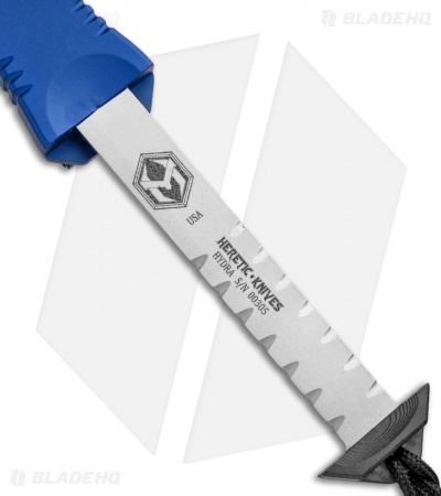 Heretic Knives Hydra OTF Automatic Knife Blue Tanto (3.625" DLC)