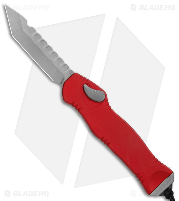 Heretic Knives Hydra OTF Automatic Knife Red (3.625" Battleworn)