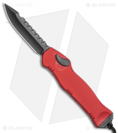 Heretic Knives Hydra OTF Automatic Knife Red S/E (3.625" Black)