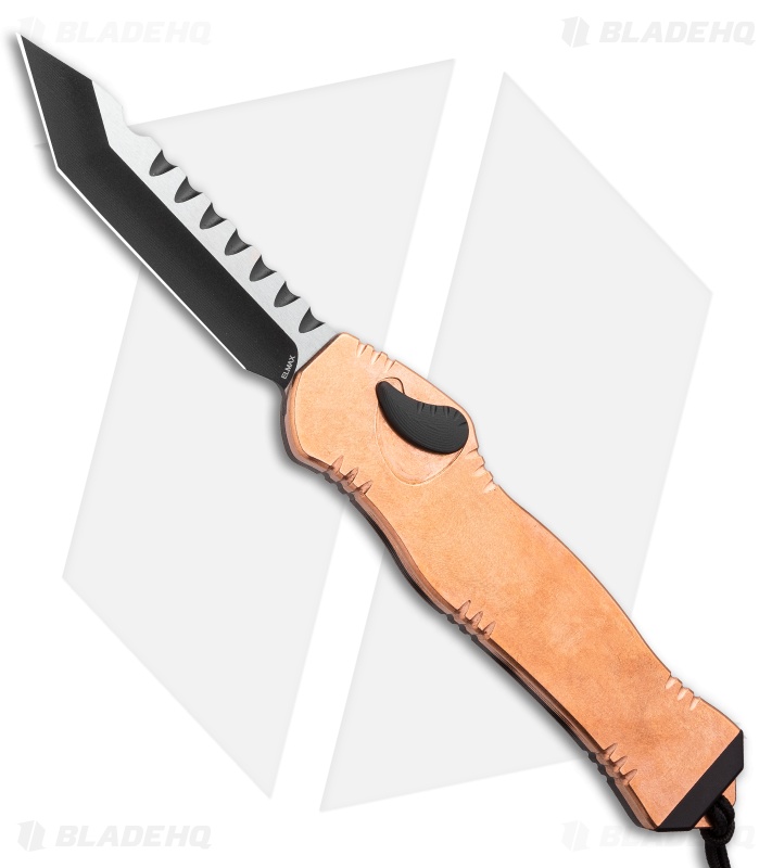 Heretic Knives Hydra OTF Automatic Knife Tanto Copper (3.6" Two Tone)