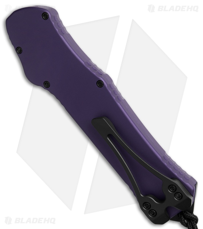 Heretic Knives Hydra Tanto S/A OTF Automatic Knife Purple (3.6" Two-Tone)