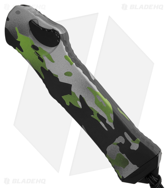 Heretic Knives Hydra Recurve S/A OTF Auto Knife Camo (3.6" Two-Tone Serr)