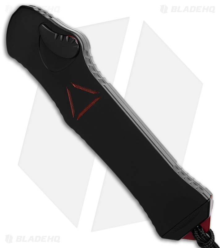 Heretic Knives Hydra MagnaCut S/A OTF Knife Black/Red Predator (3.6" Two-Tone)