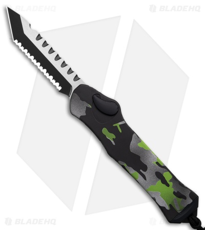 Heretic Knives Hydra MagnaCut S/A OTF Auto Knife Camo (3.6" 2-Tone Full Serr)