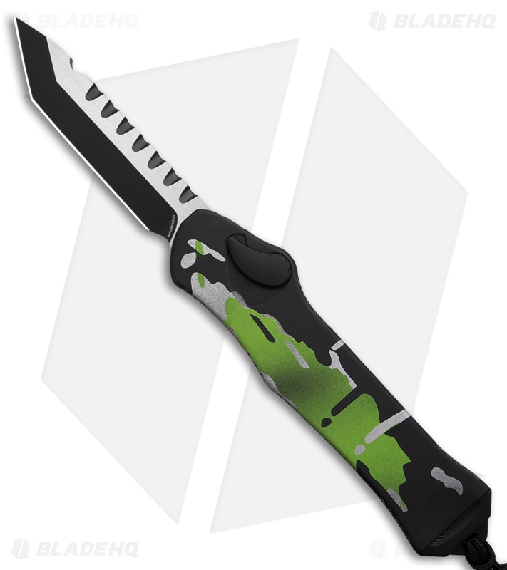 Heretic Knives Hydra Tanto MagnaCut S/A OTF Auto Knife Camo (3.6" Two-Tone)