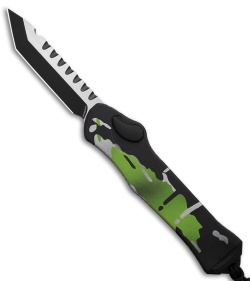 Heretic Knives Hydra Tanto MagnaCut S/A OTF Auto Knife Camo (3.6" Two-Tone)