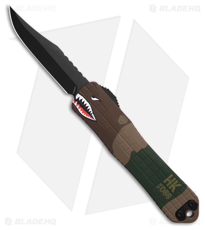 Heretic Knives Manticore E Bowie OTF Knife A-10 Warthog Aluminum (3.25" DLC)