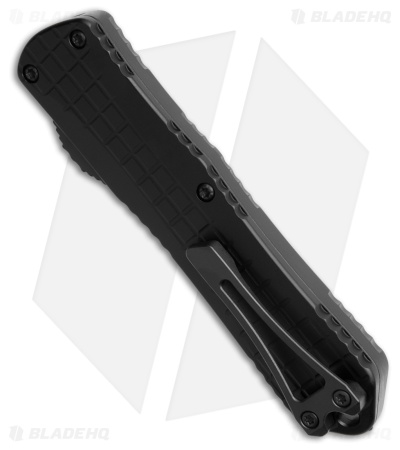 Heretic Knives Manticore E Bowie OTF Knife Black Frag Aluminum (3.25" DLC)