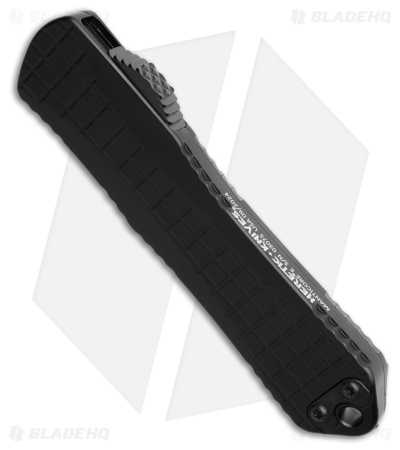 Heretic Knives Manticore E Bowie OTF Knife Black Frag Aluminum (3.25" DLC)