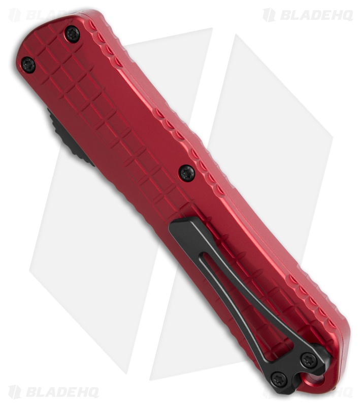 Heretic Knives Manticore E Bowie OTF Knife Red Frag Aluminum (3.25" DLC)
