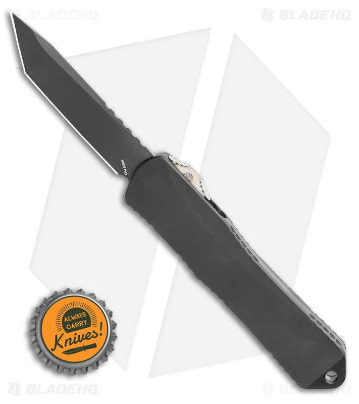 Heretic Knives Manticore-E D/A OTF Knife Black Tanto CF Back Cover (3.125" DLC)