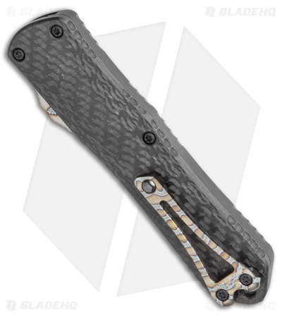 Heretic Knives Manticore-E D/A OTF Knife DLC Recurve CF Back Cover  (3.125" DLC)