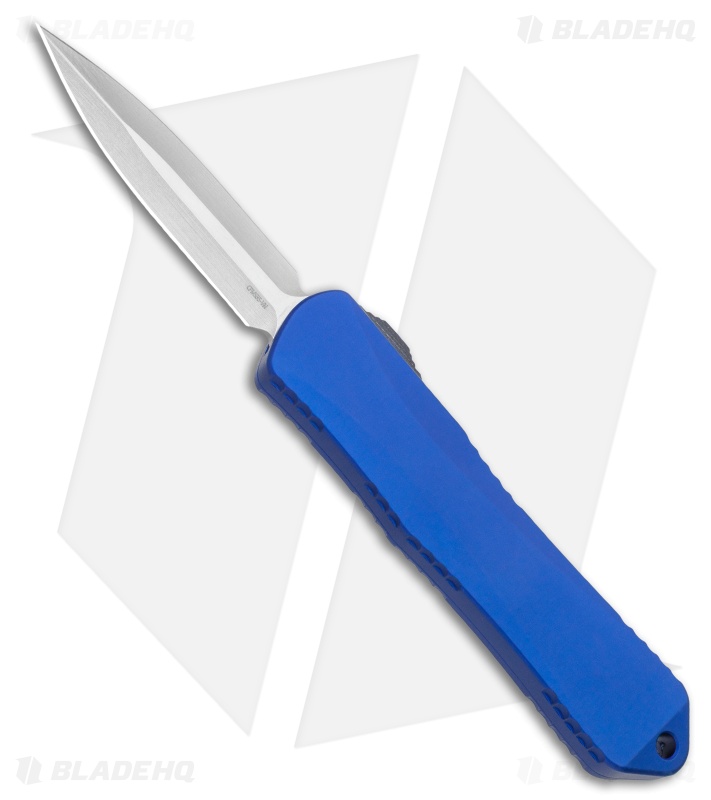 Heretic Knives Manticore-E D/A OTF Knife Blue D/E (3.125" Stoneweash)