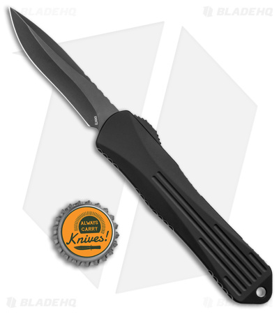 Heretic Knives Manticore-E D/A OTF Knife DLC Recurve  (3.25" TiN)