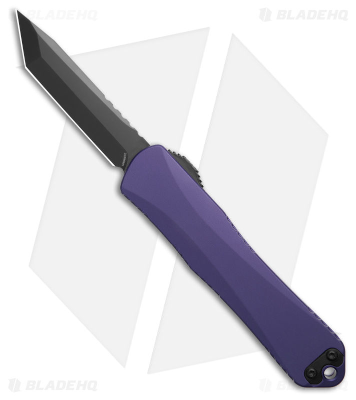 Heretic Knives Manticore E Tanto D/A OTF Auto Knife Purple (3.25" Black DLC)