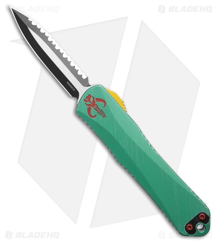 Heretic Knives Manticore E D/E MagnaCut Bounty Hunter Green (3.2" Two-Tone Serr)