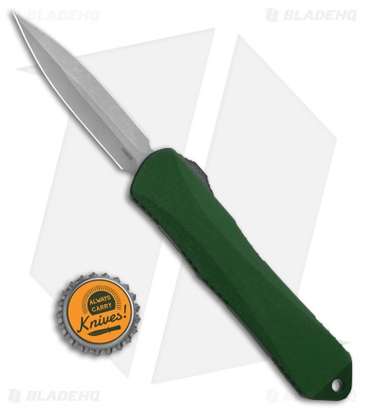 Heretic Knives Manticore-E D/A OTF Knife Green D/E (3.125" Battleworn)