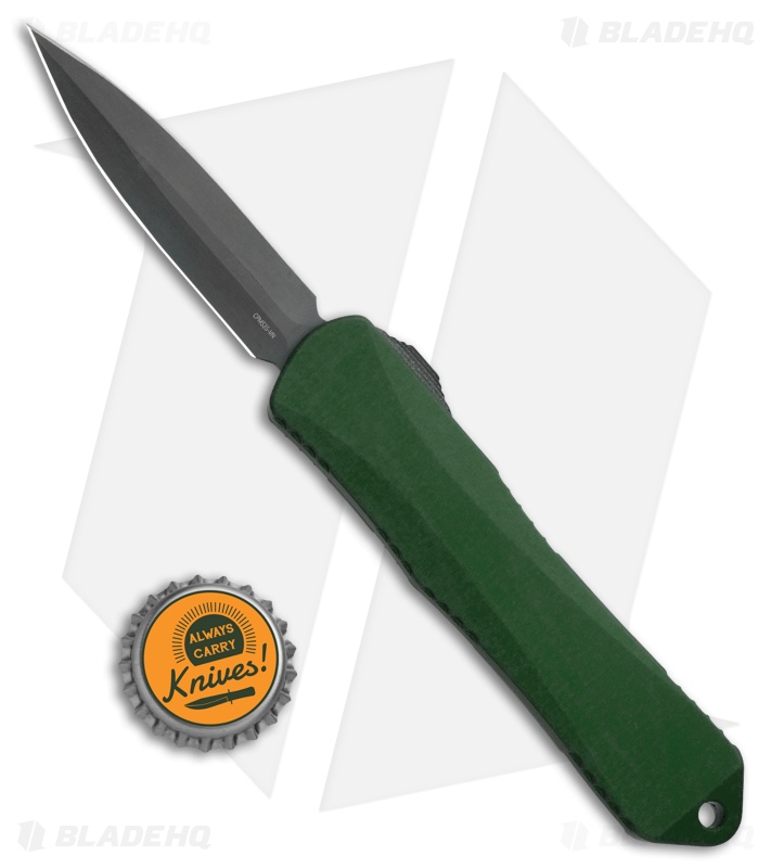 Heretic Knives Manticore-E OTF Knife Green D/E (3.125" DLC)