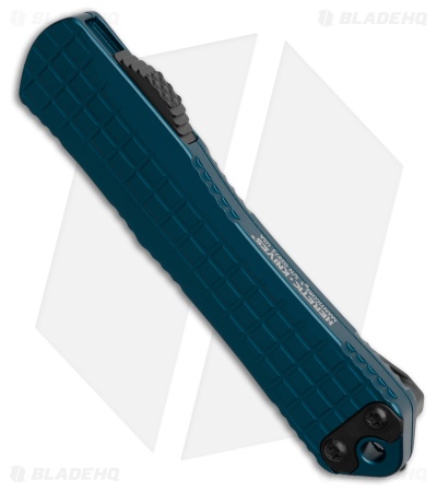 Heretic Knives Manticore S DE OTF Automatic Knife Blue Aluminum (2.6" DLC)