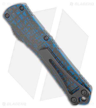Heretic Knives Manticore S Bowie OTF Knife Breakthrough Blue Frag Al (2.6" DLC)