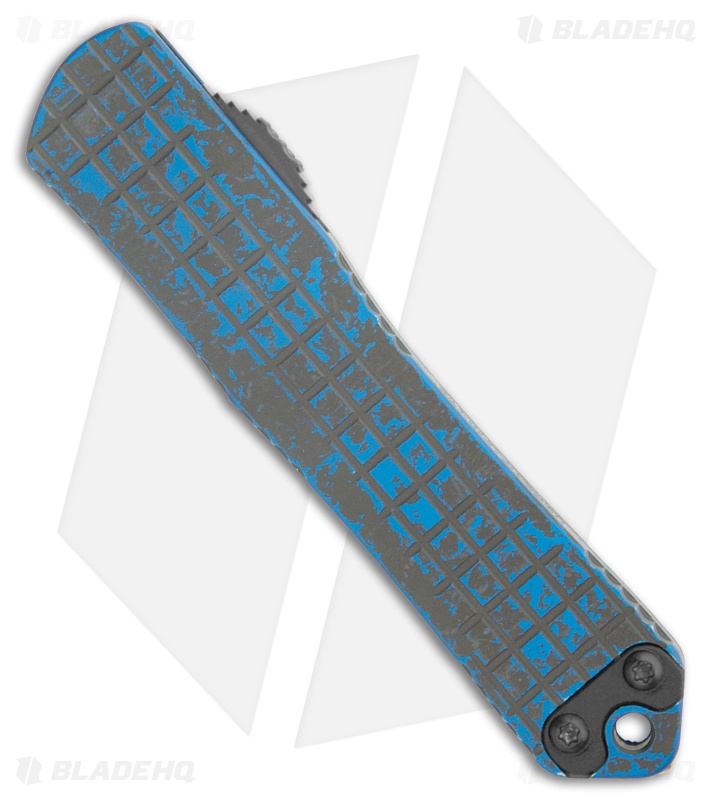 Heretic Knives Manticore S Bowie OTF Knife Breakthrough Blue Frag Al (2.6" DLC)