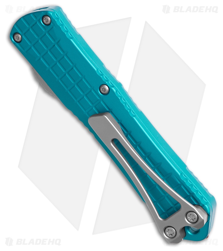 Heretic Knives Manticore S Bowie OTF Knife Turquoise Frag Alum (2.6" SW)