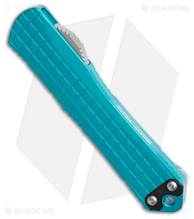 Heretic Knives Manticore S Bowie OTF Knife Turquoise Frag Alum (2.6" SW)