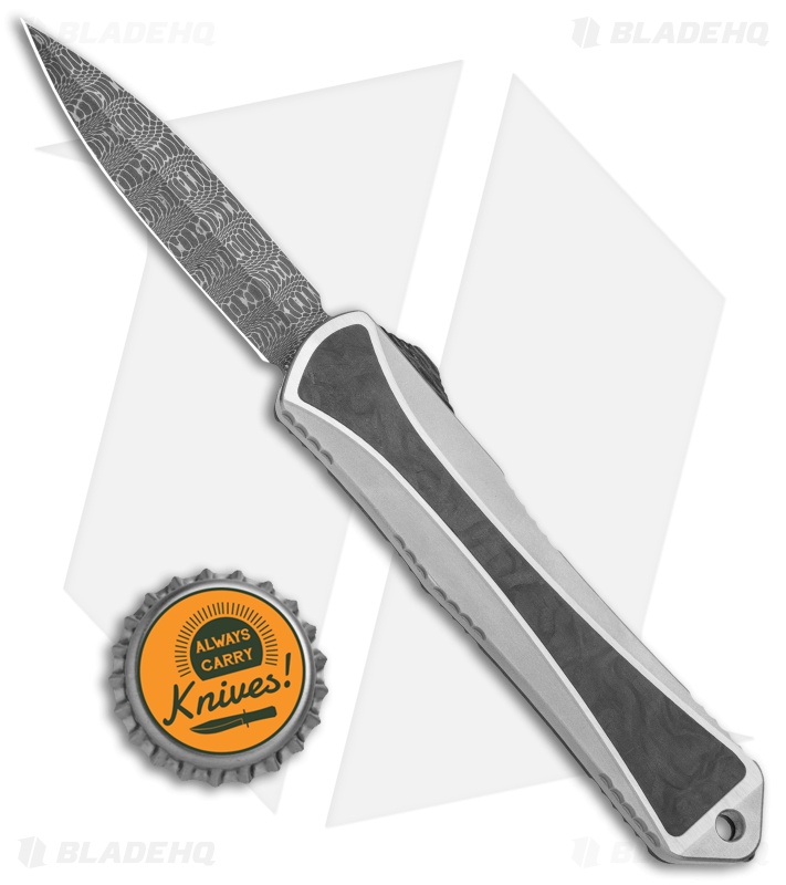 Heretic Knives Manticore-S D/A OTF Knife SS/CF D/E Entropic Ano Clip (2.5" Dam)