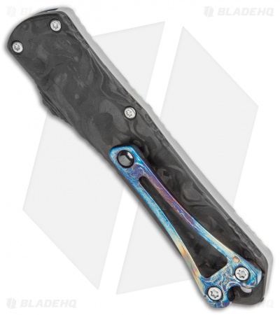Heretic Knives Manticore-S D/A OTF Knife SS/CF D/E Entropic Ano Clip (2.5" Dam)