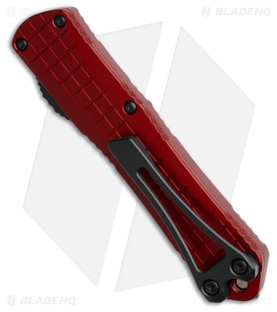 Heretic Knives Manticore S Bowie OTF Automatic Knife Red Aluminum (2.6" DLC)