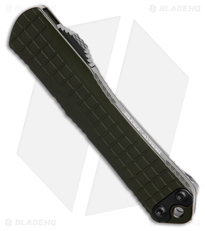 Heretic Knives Manticore S OTF Knife OD Green Frag Aluminum (2.63" Two-Tone)