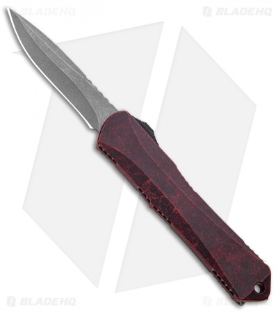 Heretic Knives Manticore S Recurve OTF Red (2.63" Stonewash)