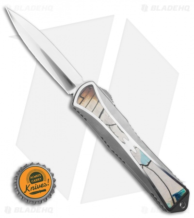 Heretic Knives Manticore-X D/A OTF Knife Custom Mammoth Ivory (3.75" Mirror) #1