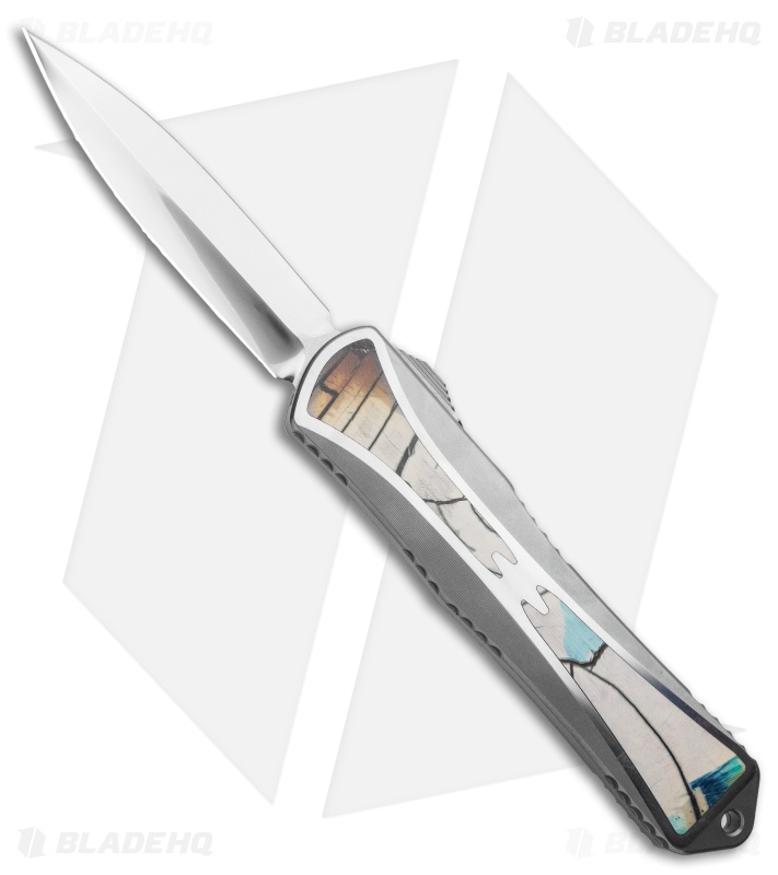 Heretic Knives Manticore-X D/A OTF Knife Custom Mammoth Ivory (3.75" Mirror) #1