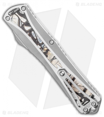Heretic Knives Manticore-X D/A OTF Knife Custom Mammoth Ivory (3.75" Mirror) #2